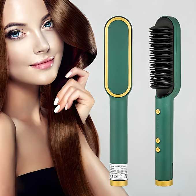 2-in-1 Professional Electric Hair Straightener Comb Brush